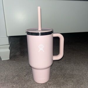 Hydro Flask Pink Tumbler with Straw